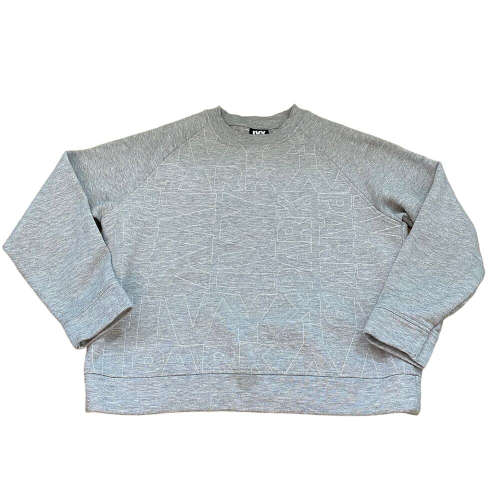 Ivy Park Pullover Sweater - Gray Logo - Women's Size L